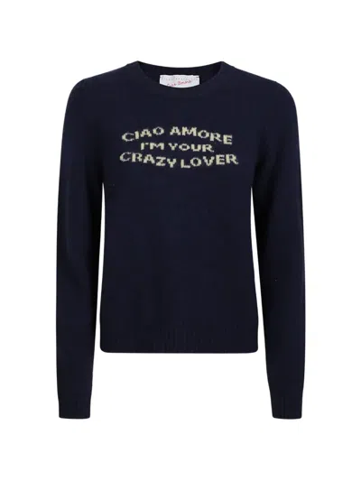 Giada Benincasa Crazy Lover Jacquard-knit Sweater In Blue