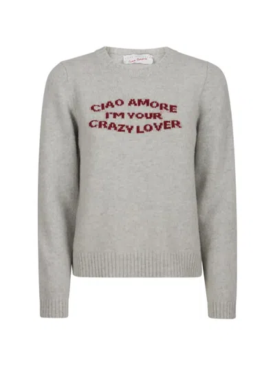 Giada Benincasa Crazy Lover Jacquard-knit Sweater In Gray