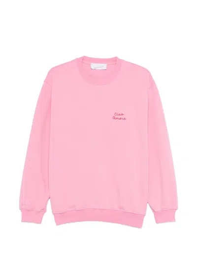 Giada Benincasa Crew-neck Embroidered Sweatshirt In Orange