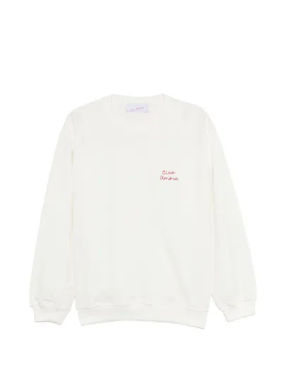 Giada Benincasa Embroidered Crewneck Sweatshirt In White
