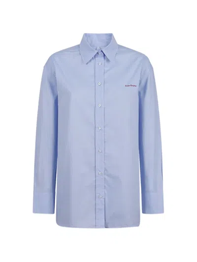 Giada Benincasa Embroidered Long-sleeve Shirt In Blue