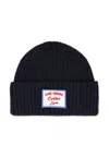Giada Benincasa Ribbed-knit Logo Patch Beanie Hat In Black