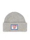 Giada Benincasa Ribbed-knit Logo-patch Beanie In Gray
