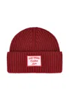 Giada Benincasa Ribbed Logp-patch Beanie In Red
