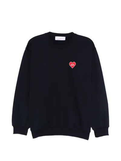 Giada Benincasa Heart-appliqué Sweatshirt In Blue