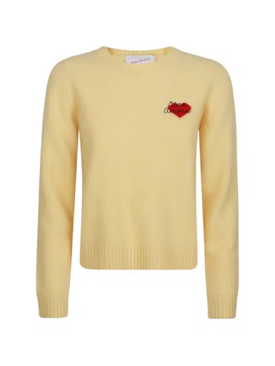 Giada Benincasa Heartbeat Crew-neck Sweater In Nude