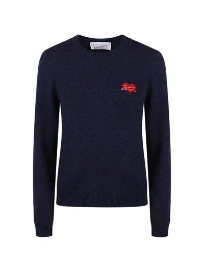 Giada Benincasa Heartbeat Heart-motif Sweater In Blue