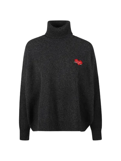 Giada Benincasa Heartbeat Roll-neck Sweater In Black