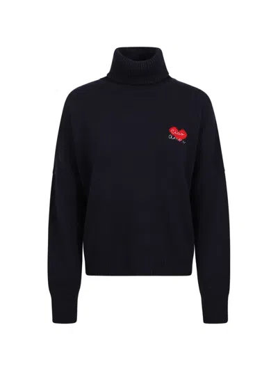 Giada Benincasa Heartbeat Roll-neck Sweater In Blue