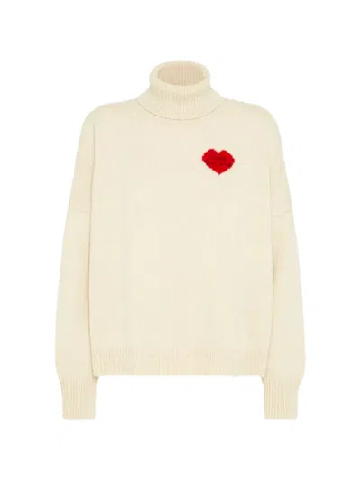 Giada Benincasa Heartbeat Roll-neck Sweater In Neutral