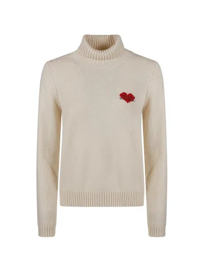 Giada Benincasa Heartbeat Roll-neck Sweater In Neutral