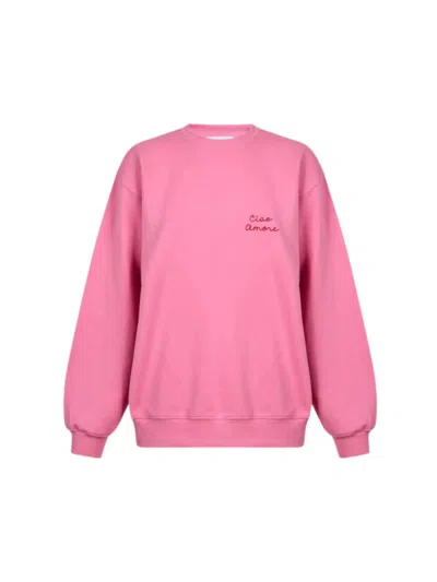 Giada Benincasa Hello Love Sweatshirt In Pink