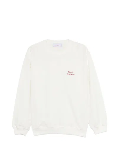 Giada Benincasa Hello Love Sweatshirt In White