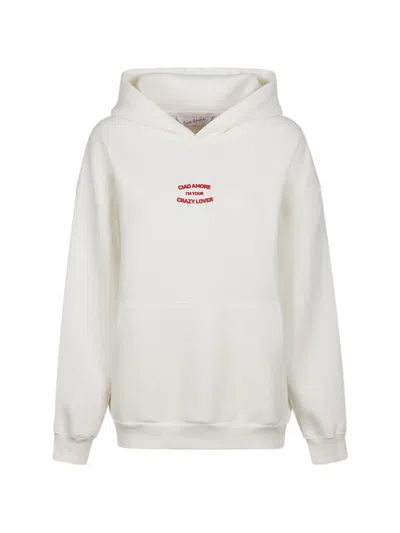 Giada Benincasa I'm Your Crazy Lover Hoodie In White