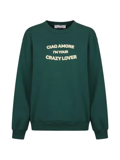Giada Benincasa I'm Your Crazy Lover Sweatshirt In Green