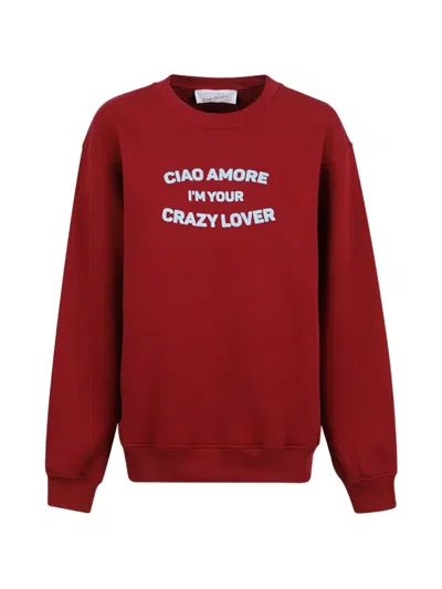 Giada Benincasa I'm Your Crazy Lover Sweatshirt In Red