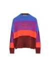 Giada Benincasa Stripe-pattern Embroidered-logo Sweater In Multi