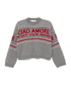 Giada Benincasa Intarsia-knit Sweater In Gray