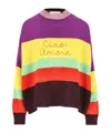 Giada Benincasa Long-striped Sweater In Multicolor