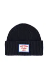 Giada Benincasa Ribbed-knit Logo Patch Beanie Hat In Black