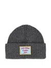 Giada Benincasa Ribbed-knit Logo-patch Beanie Hat In Gray