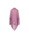 Giada Benincasa Stripe-pattern Fringed-hem Scarf In Purple