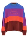 Giada Benincasa Stripe-pattern Embroidered-logo Sweater In Multi