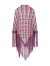 Giada Benincasa Stripe-pattern Fringed-hem Scarf In Pink
