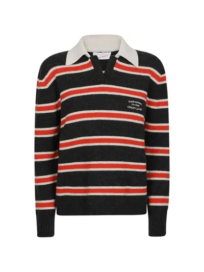 Giada Benincasa Striped Embroidered Sweater In Multi