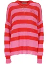 Giada Benincasa Ciao Amore Striped Knit Sweater In Multi