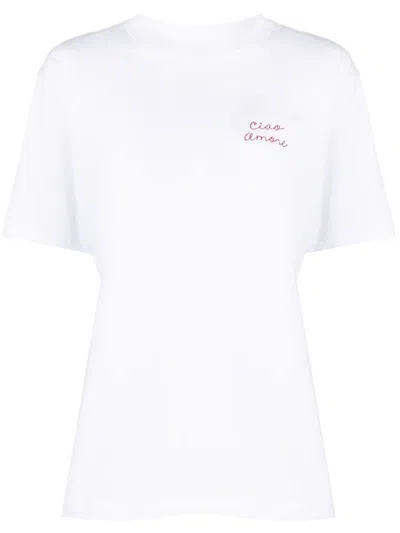 GIADA BENINCASA WOMEN WHITE COTTON T-SHIRT, S LUXURY T-SHIRTS FOR WOMEN DARVEYS