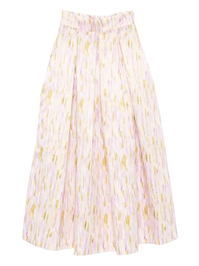 Giada Curti Abstract-pattern Skirt In Multi