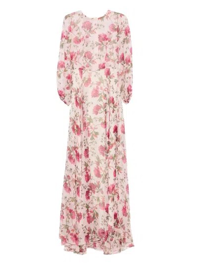 Giada Curti Floral-print Dress In Pink