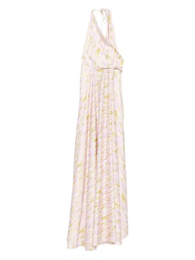 Giada Curti Halterneck Maxi Dress In Multi
