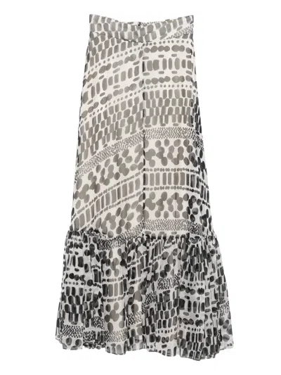 Giada Curti Printed Skirt In Black