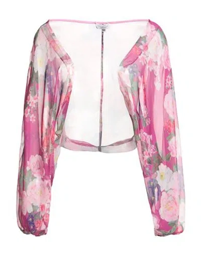 Giada Curti Resort Woman Jacket Magenta Size 14 Polyester In Purple