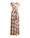 Giada Curti Resort Woman Maxi Dress Camel Size 12 Polyester In Sand