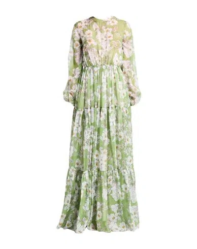 Giada Curti Resort Woman Maxi Dress Lime Green Size 12 Polyester