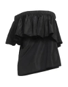 Giada Curti Resort Woman Top Black Size 10 Acetate, Polyester In Black