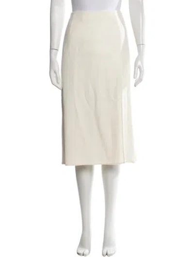 Pre-owned Giada Forte Cashmere Midi Length Skirt In Neutrals