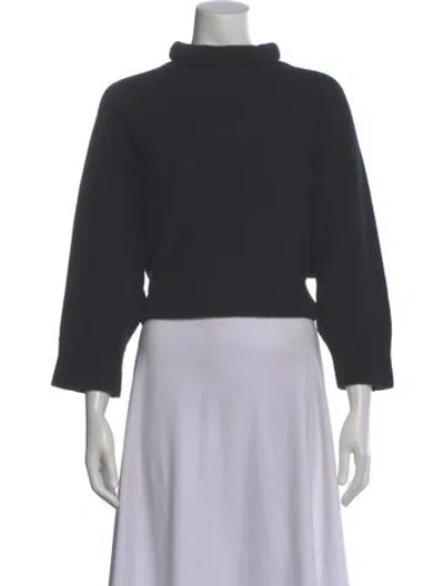 Pre-owned Giada Forte Cashmere Mock Neck Sweater In Gray