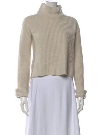Pre-owned Giada Forte Cashmere Turtleneck Sweater In Neutral