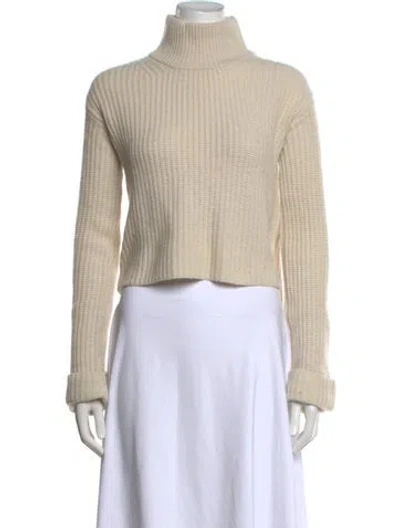 Pre-owned Giada Forte Cashmere Turtleneck Sweater In Neutrals