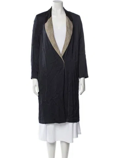 Pre-owned Giada Forte Coat In Blue