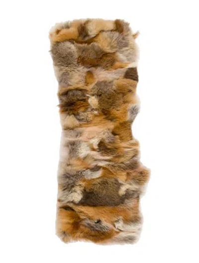 Pre-owned Giada Forte Fur Scarf In Brown