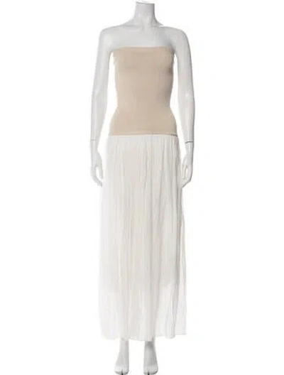 Pre-owned Giada Forte Linen Long Dress In Green