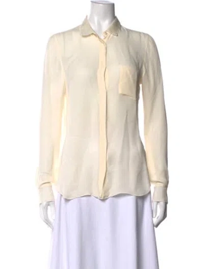 Pre-owned Giada Forte Long Sleeve Blouse In Neutrals