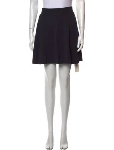 Pre-owned Giada Forte Pleated Accents Mini Skirt In Black