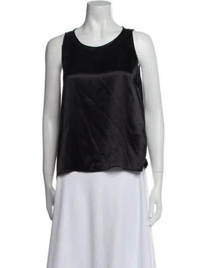 Pre-owned Giada Forte Scoop Neck Sleeveless Top In Blue