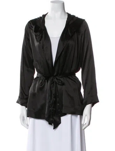 Pre-owned Giada Forte Silk Evening Jacket In Black